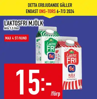 Matdax LAKTOSFRI MJÖLK erbjuda