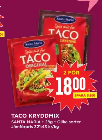 Willys Hemma TACO KRYDDMIX erbjuda
