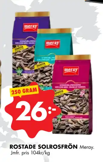 ÖoB ROSTADE SOLROSFRÖN erbjuda