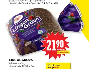 Willys Hemma LINGONGROVA erbjuda