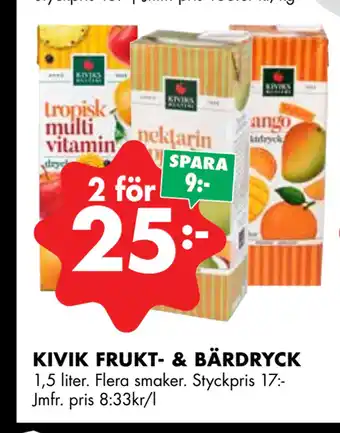 ÖoB KIVIK FRUKT- & BÄRDRYCK erbjuda