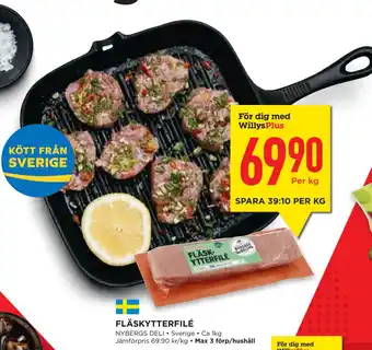 Willys Hemma FLÄSKYTTERFILÉ erbjuda