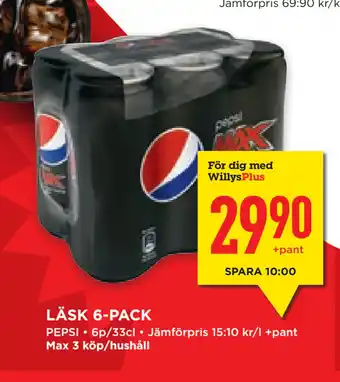 Willys Hemma LÄSK 6-PACK erbjuda