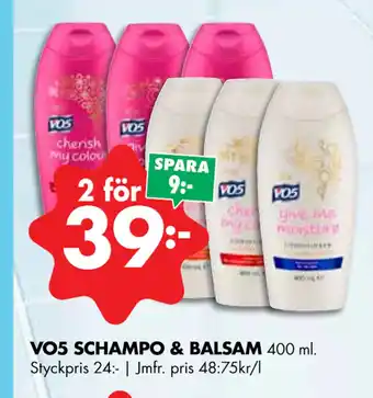 ÖoB VO5 SCHAMPO & BALSAM erbjuda
