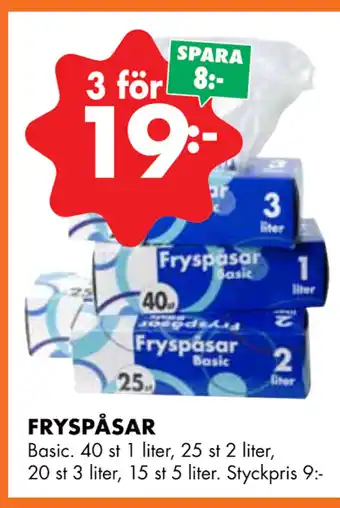 ÖoB FRYSPÅSAR erbjuda