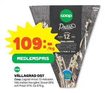 Coop VÄLLAGRAD OST erbjuda