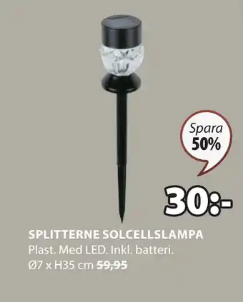 JYSK SPLITTERNE SOLCELLSLAMPA erbjuda