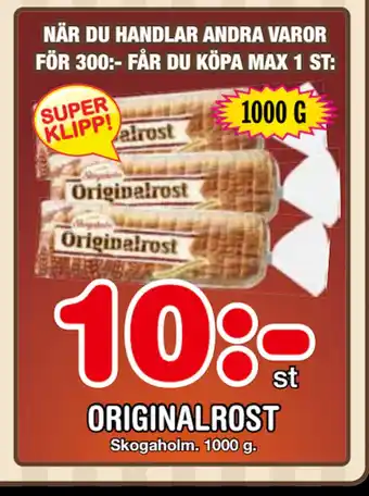 Nya Pulsen ORIGINALROST erbjuda