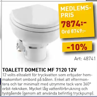 SeaSea TOALETT DOMETIC MF 7120 12V erbjuda