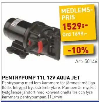 PENTRYPUMP 11L 12V AQUA JET