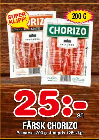 Nya Pulsen FÄRSK CHORIZO erbjuda