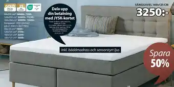 JYSK SÄNGGAVEL 160x125 CM erbjuda