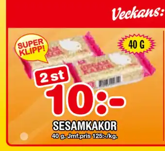 Nya Pulsen SESAMKAKOR erbjuda