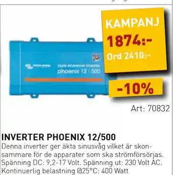 SeaSea INVERTER PHOENIX 12/500 erbjuda