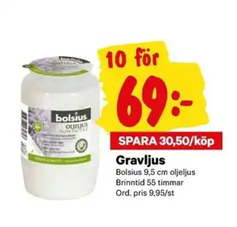 City Gross Bolsius Gravljus 9,5cm erbjuda