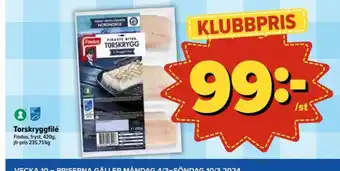 Östenssons Findus torskfilé erbjuda
