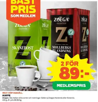 Coop Mollbergs blanding kaffe malet erbjuda