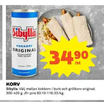 Coop Sibylla kokkorv erbjuda