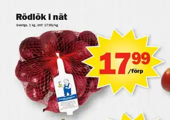 Pekås Rödlök i nät erbjuda