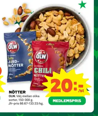 Stora Coop NÖTTER erbjuda