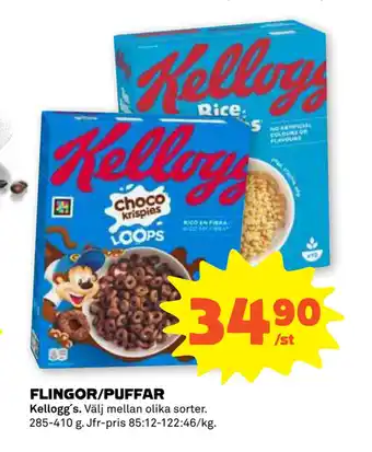 Stora Coop FLINGOR/PUFFAR erbjuda