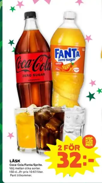 Stora Coop Coca cola läskedryck erbjuda