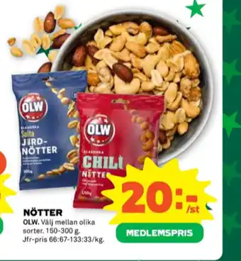 Stora Coop Olw chilinötter erbjuda