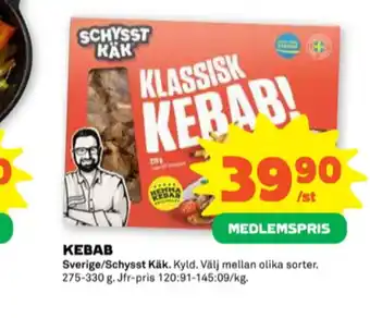 Stora Coop Schysst käk kebab erbjuda