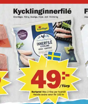 Pekås Kronfågel kycklinginnerfilé erbjuda