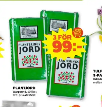 Stora Coop Warpsund plantjord erbjuda