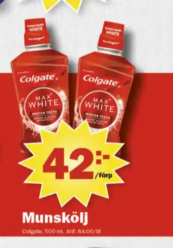 Pekås Colgate munskölj erbjuda
