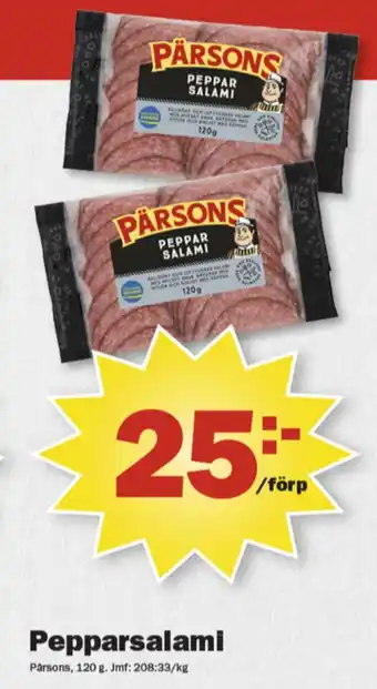 Pekås Pärsons salami erbjuda