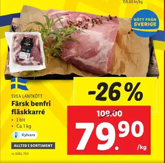 Lidl Färsk benfri fläskkarré erbjuda