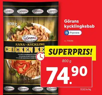 Lidl Görans kycklingkebab erbjuda