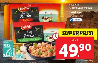 Lidl Vannameiräkor med sås erbjuda