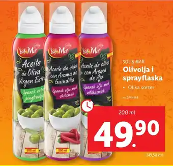 Lidl Olivolja i sprayflaska erbjuda