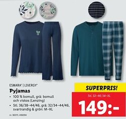 Lidl Pyjamas erbjuda
