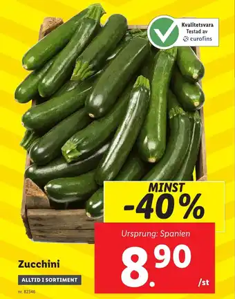 Lidl Zucchini erbjuda