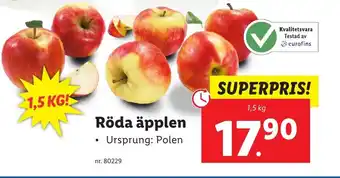 Lidl Röda äpplen erbjuda