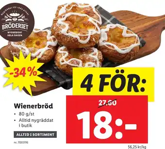 Lidl Wienerbröd erbjuda