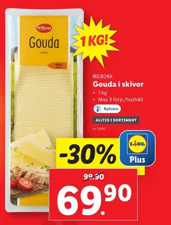 Lidl Gouda i skivor erbjuda