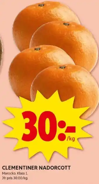 ICA Kvantum CLEMENTINER NADORCOTT erbjuda