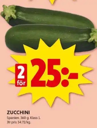 ICA Kvantum ZUCCHINI erbjuda