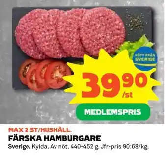 Coop FÄRSKA HAMBURGARE erbjuda
