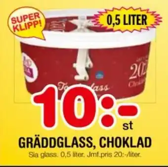 Nya Pulsen GRÄDDGLASS, CHOKLAD erbjuda