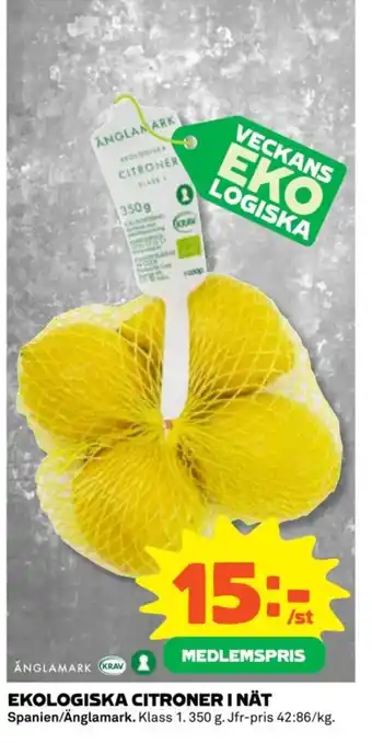 Coop EKOLOGISKA CITRONER I NÄT erbjuda