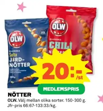 Coop NÖTTER erbjuda