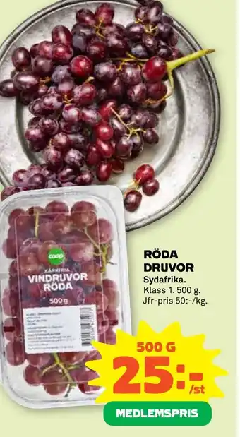 Stora Coop RÖDA DRUVOR erbjuda