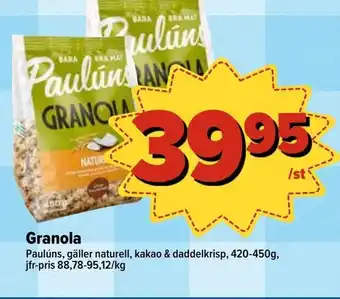 Östenssons Granola erbjuda