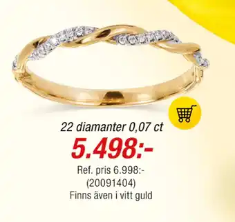 Guldfynd 22 diamanter 0,07 ct erbjuda